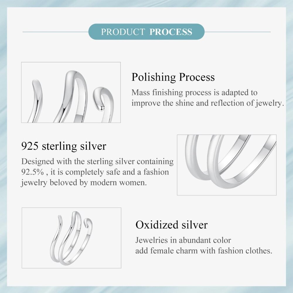 Multi-Layer Leaf Adjustable Ring In 925 Sterling … - image 7